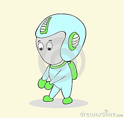 Cute astronout cartoon Illustrations Vector Illustration