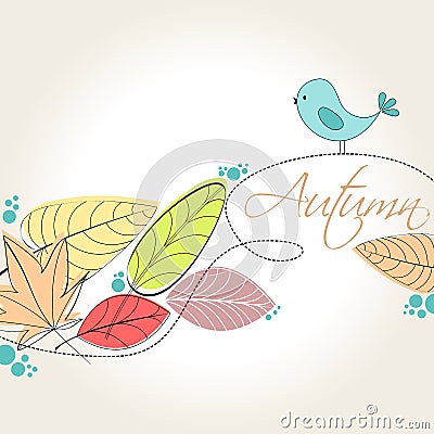 Cute autumn illustration Vector Illustration