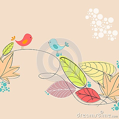 Cute autumn illustration Vector Illustration