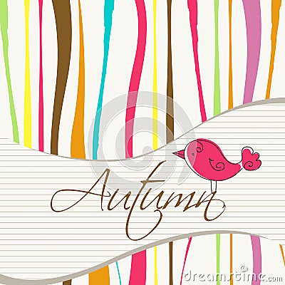 Cute autumn illustration Vector Illustration