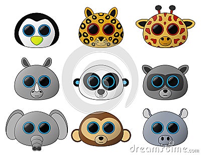 Cute Baby Animals Vector Illustration