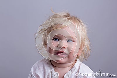 Cute baby blonde Stock Photo