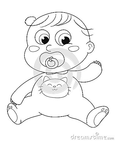Cute Baby - Coloring Stock Photo - Image: 13636540