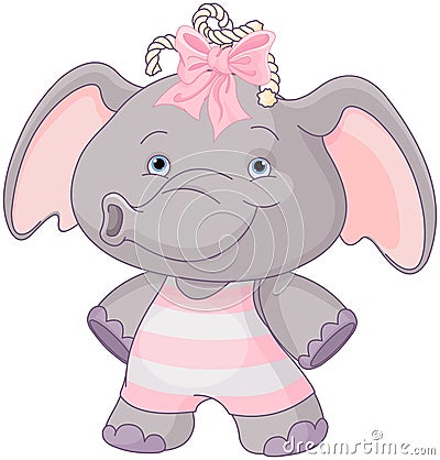 Cute Baby Elephant Stock Photo