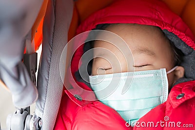 Cute baby get cold Stock Photo