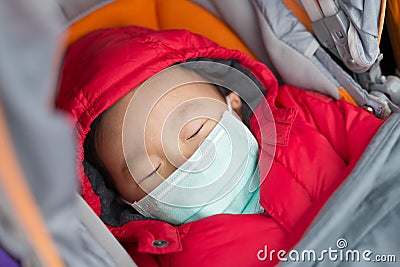 Cute baby get cold Stock Photo