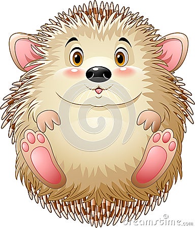 Cute baby hedgehog Vector Illustration