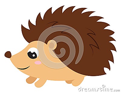 Cute baby hedgehog, illustration, vector Vector Illustration