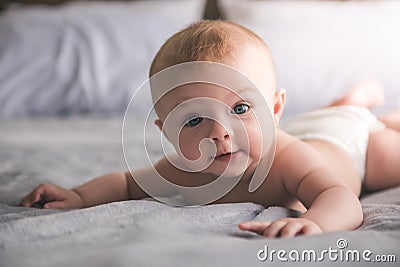 Cute baby at home Stock Photo