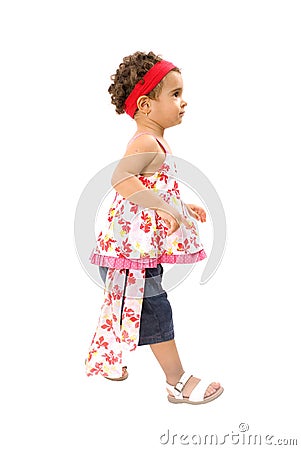 Cute Baby Walking Stock Photo