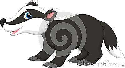 Cute badger cartoon Cartoon Illustration