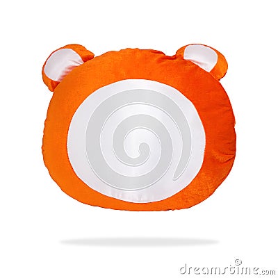 Cute bear pillow for design on isolated background with clipping path Stock Photo