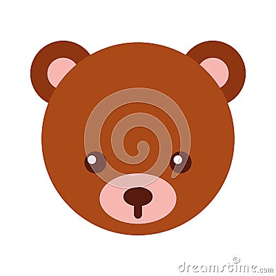 Cute bear teddy icon Vector Illustration