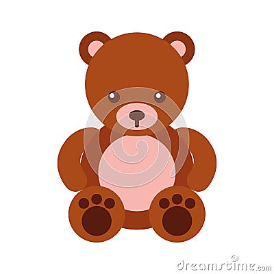 Cute bear teddy icon Vector Illustration