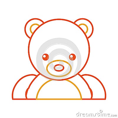 Cute bear teddy icon Vector Illustration