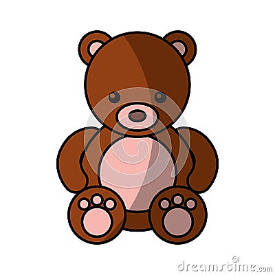 Cute bear teddy icon Vector Illustration