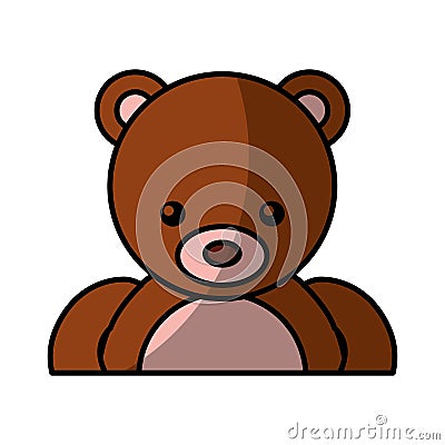 Cute bear teddy icon Vector Illustration