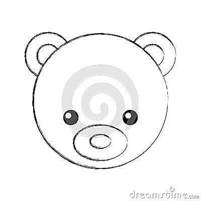 Cute bear teddy icon Vector Illustration