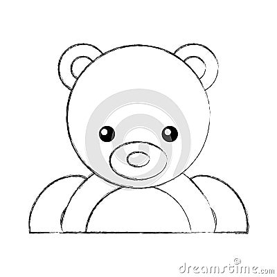 Cute bear teddy icon Vector Illustration