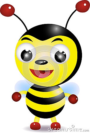 Cute bee Vector Illustration