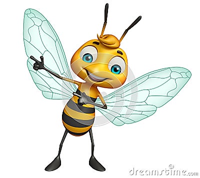 cute Bee funny cartoon character Cartoon Illustration