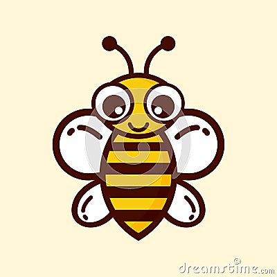 Cute bee Vector Illustration