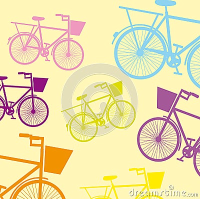 Cute Bicycle Vector Illustration