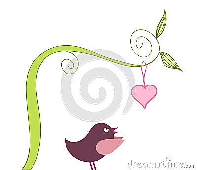Cute bird Vector Illustration