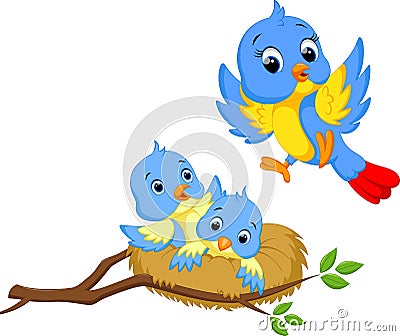 Cute bird cartoon Stock Photo