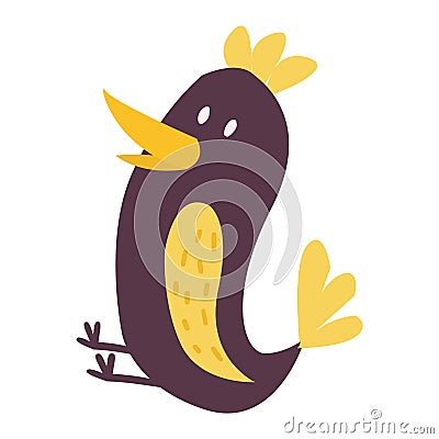 Cute bird vector illustration cartoon colorful Vector Illustration