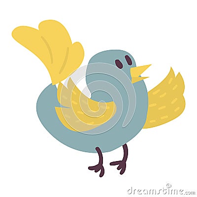 Cute bird vector illustration cartoon colorful Vector Illustration