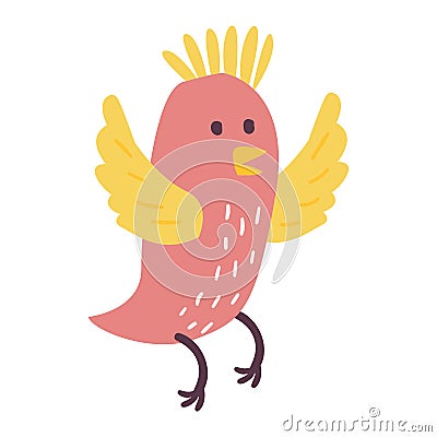 Cute bird vector illustration cartoon colorful Vector Illustration