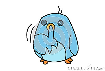 Cute Birdie Cartoon Illustration