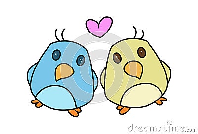 Cute Birdie Cartoon Illustration