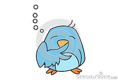 Cute Birdie Cartoon Illustration