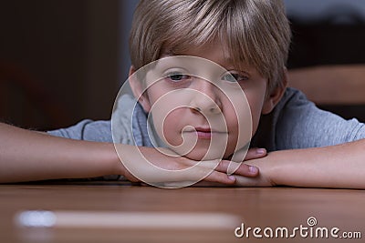 Cute blonde boy Stock Photo