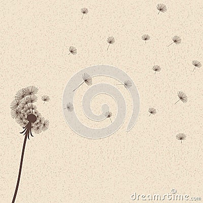 Cute blow dandelion Vector Illustration