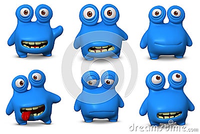 Cute blue bug Stock Photo