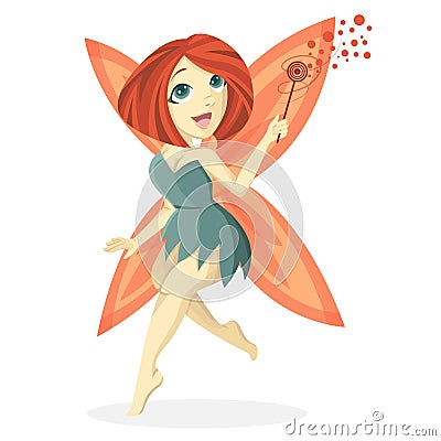 Cute bob fairy Vector Illustration