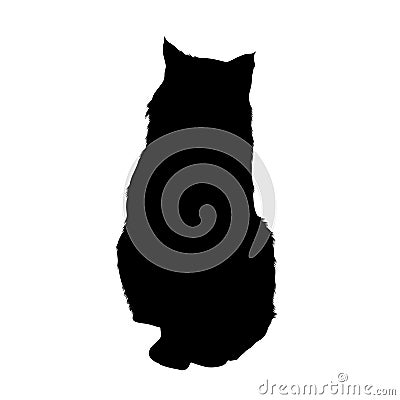 Cute Bobcat lynx Rufus Ready To Hunting, Silhouette, North America Vector Illustration