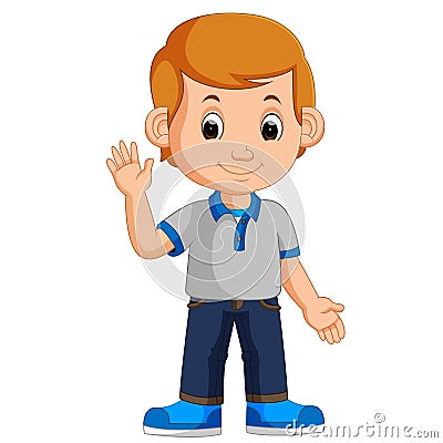 Cute boy cartoon Vector Illustration