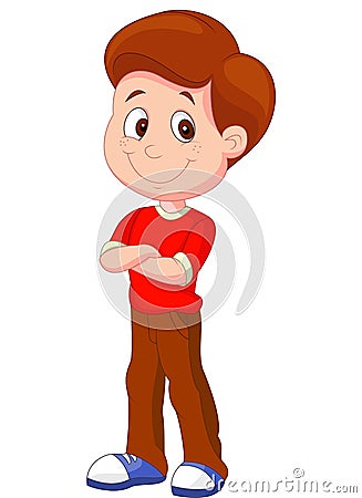 Cute Boy Cartoon Standing Royalty Free Stock Photo - Image: 33235685