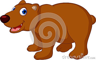 Cute brown bear cartoon Stock Photo