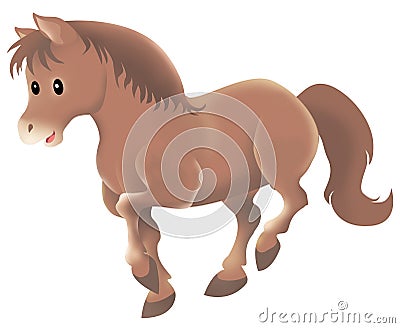 Cute brown horse Stock Photo