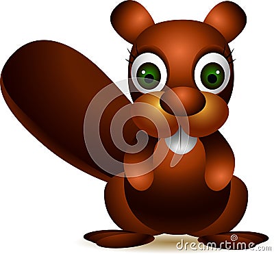 Cute brown squirrel cartoon Cartoon Illustration