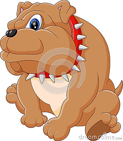 Cute bulldog cartoon Vector Illustration