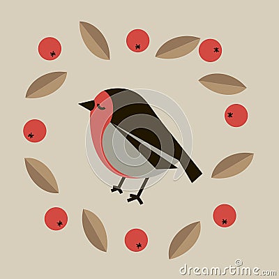 Cute bullfinch Stock Photo