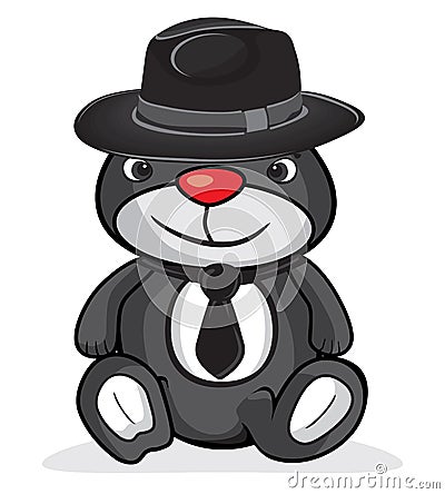 Cute business bear Vector Illustration