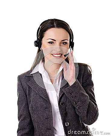 Cute business customer service woman Stock Photo