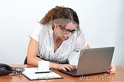 Cute businesswoman Stock Photo